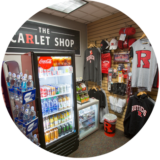 scarlet shop in lobby