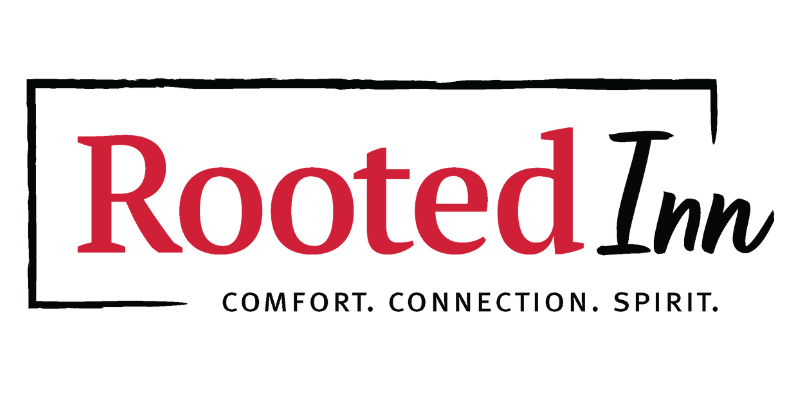 rooted inn comfort, connection, spirit logo
